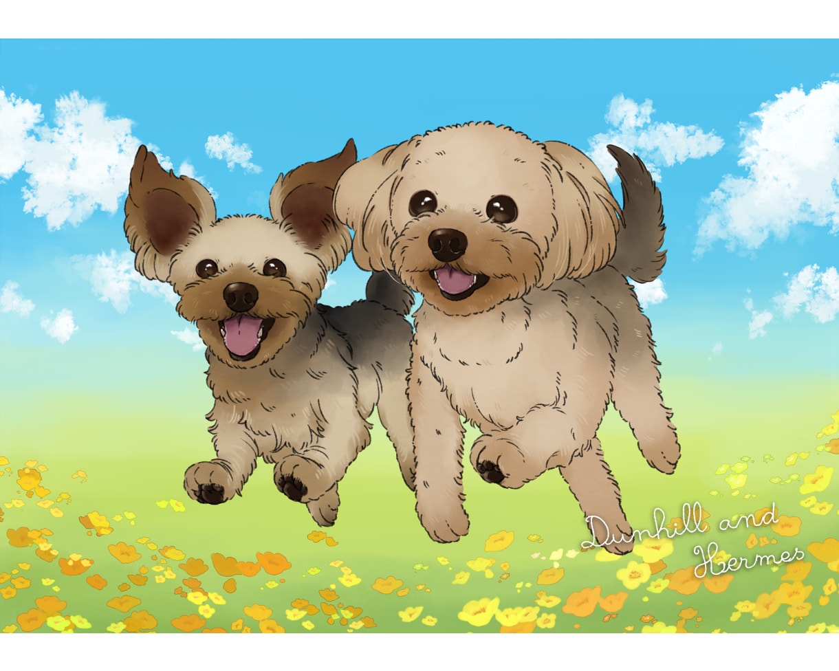線画ベース*ペット・動物のリアルイラスト描きます 【商用利用可】SNSアイコン・プレゼント・ご自宅に飾る用など イメージ1