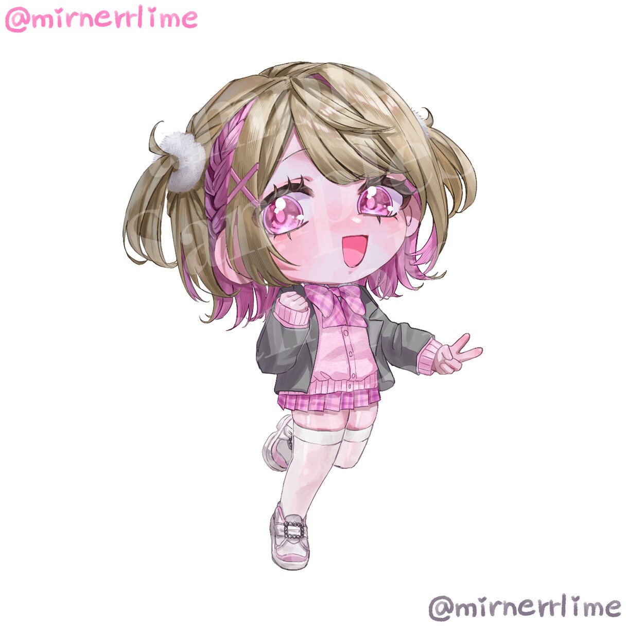 厚塗りの綺麗でかわいいSDキャラを描きます 【最短7日】配信活動やイベントに使用するミニキャライラスト イメージ4