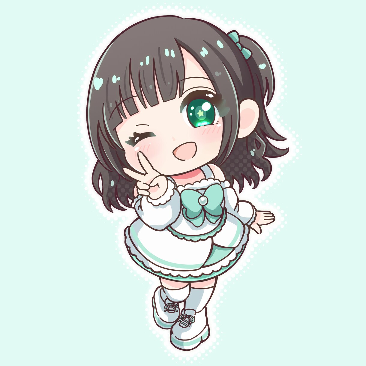 ちびキャラ・デフォルメイラスト描きます アイコンや推し活に◎やさしいデフォルメイラスト イメージ3