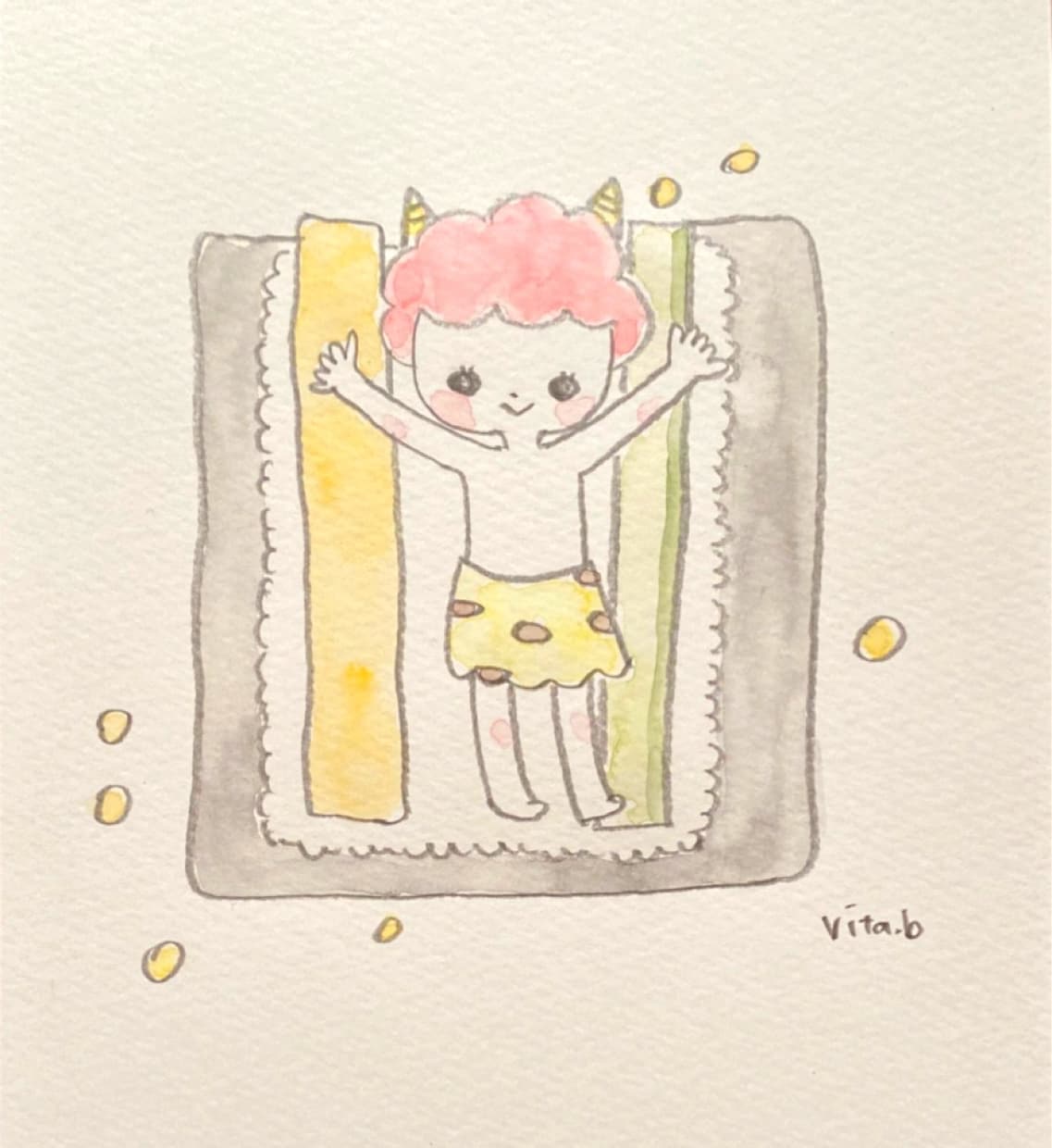 ほんわか可愛いイラスト描きます 水彩の柔らかい絵本のようなタッチであなたのイメージを形に。 イメージ3