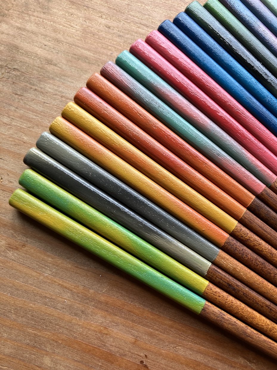 漆塗りのお箸お作りします カラフルな色漆のお箸！長く使える一点モノ！ギフトにも イメージ3