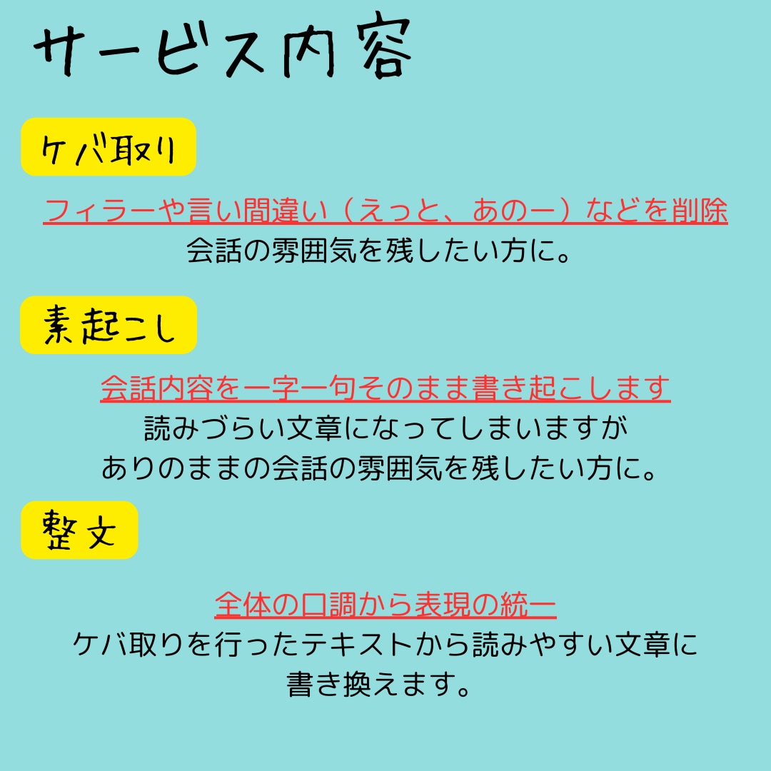 1分65円で各種動画の文字起こしをします お急ぎ納品で最短即日or翌日にお届けします！ イメージ2