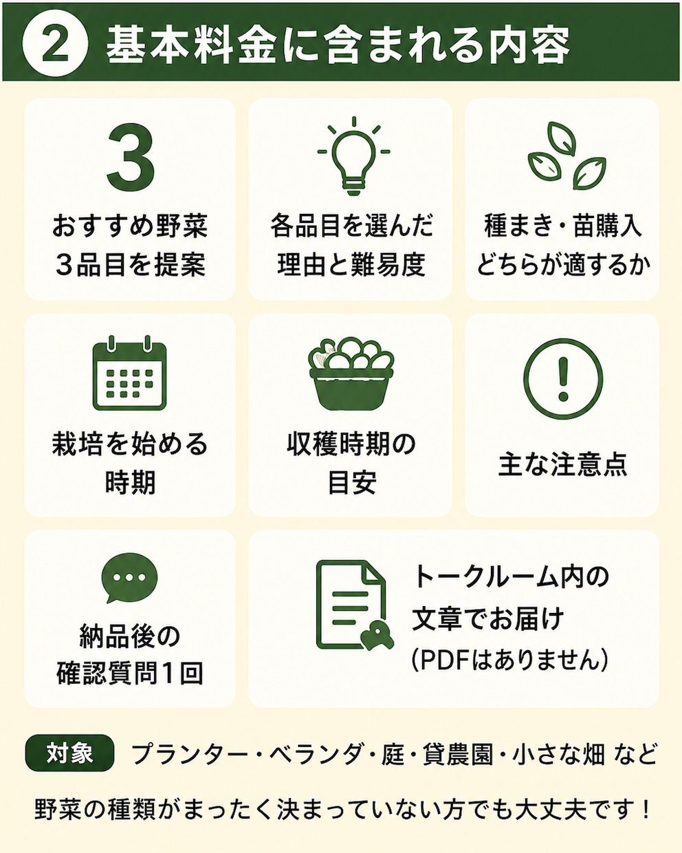 今から育てる野菜を3つ提案します 地域・時期・環境に合う育てやすい野菜を選びます イメージ2