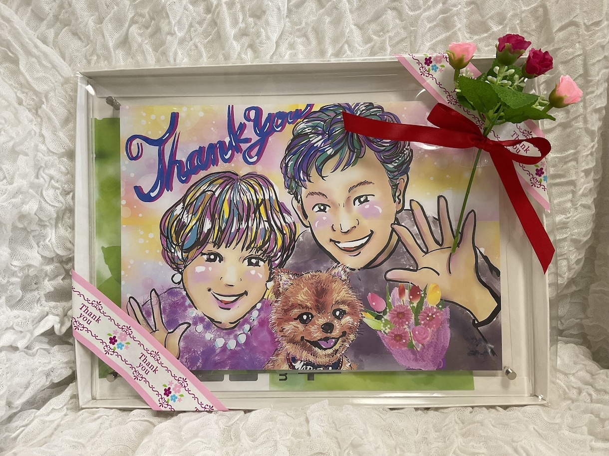 何人でも似顔絵一律5000円で描きます 。結婚祝い、還暦祝いなど目的やご希望を何でもお伝えください イメージ3