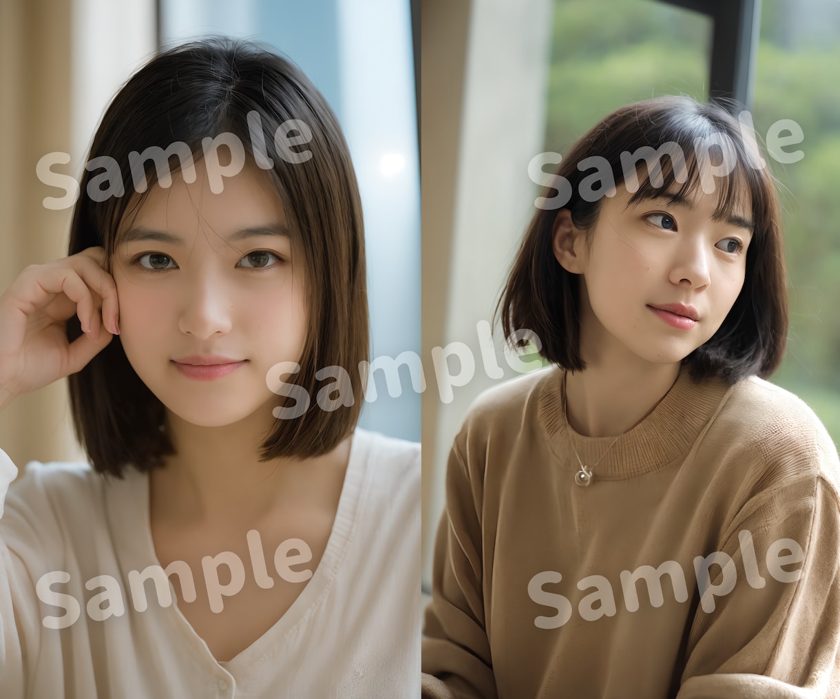 素朴なAI女性素材画像の生成代行します Stable Diffusionを使用したランダム画像生成 イメージ2