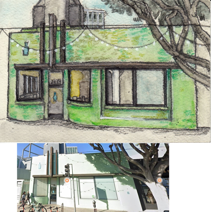 美大卒の確かな描写で、小さな建物水彩画をお描きます 簡易額入り・はがきサイズ原画郵送／写真1枚から思い出を復元 イメージ6