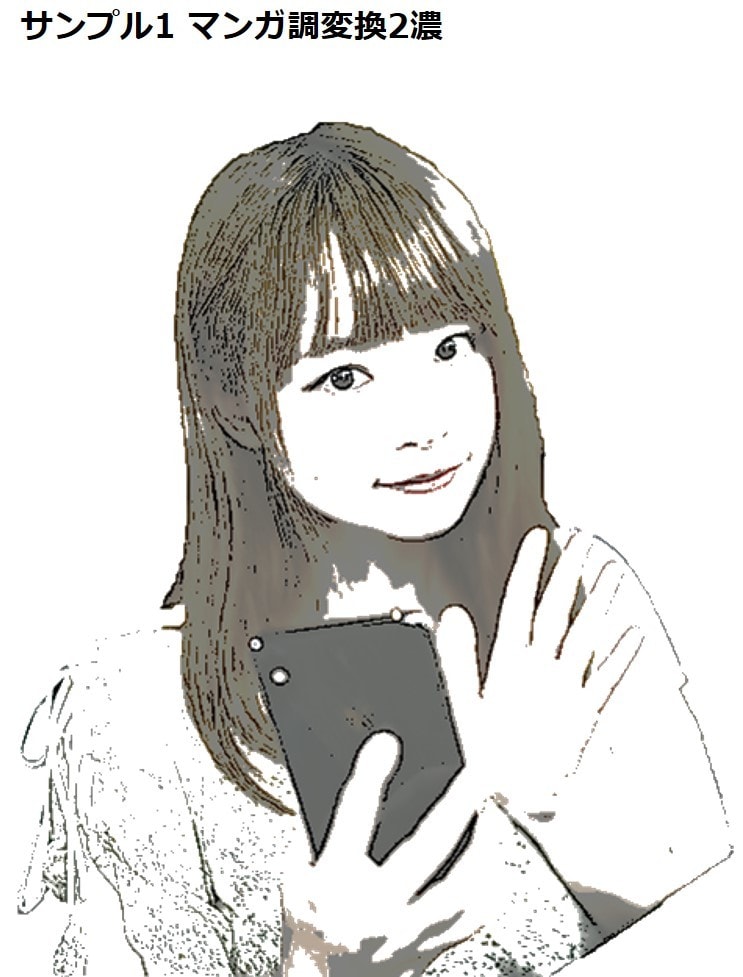 人物写真をマンガ調イラストに変換します プログラムが描くため早く仕上がります イメージ3