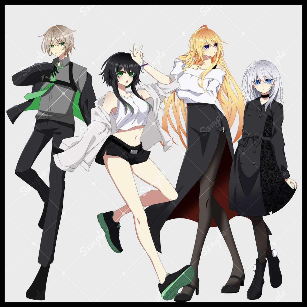 アニメ塗り寄りなキャラクターイラストお描きします ＴＲＰＧや創作の立ち絵の作成を致します！ イメージ2