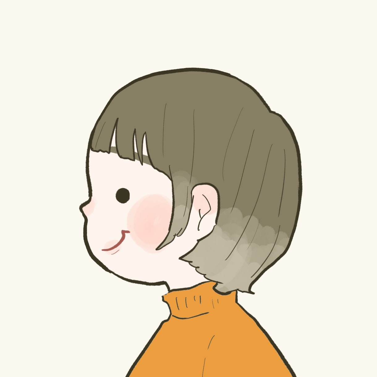 まるっとかわいい横顔アイコン描きます オシャレでゆるかわなイラストです【商用・二次利用可能】 イメージ2