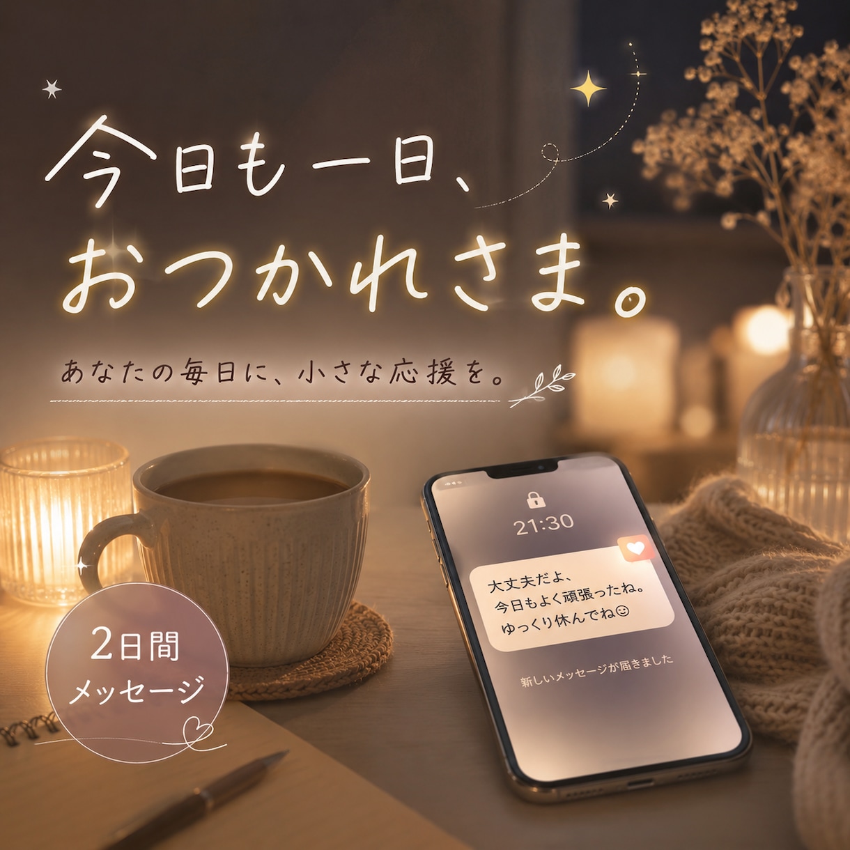2日間メッセージし放題！心のひとり言に返事します 愚痴も弱音も雑談も。誰かと文字で繋がっていたいあなたへ イメージ1