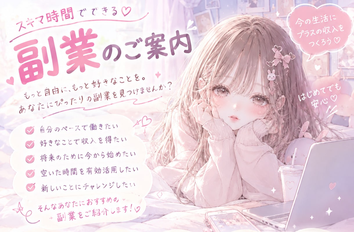 初心者向けに自分に合った副業の始め方をご案内します 在宅ワークやスキマ時間でできる副業探しをサポート♪ イメージ1