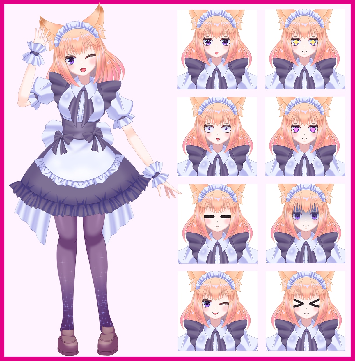 Vtuber・Live2dモデリング作成します キャラデザイン・イラスト作成・モデリング依頼承ってます。 イメージ2