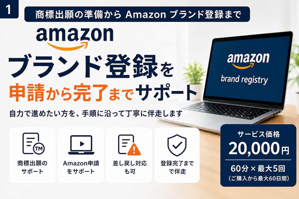 Amazonブランド登録を一緒に進めます 現役セラーが申請準備から登録まで丁寧に伴走サポート イメージ1
