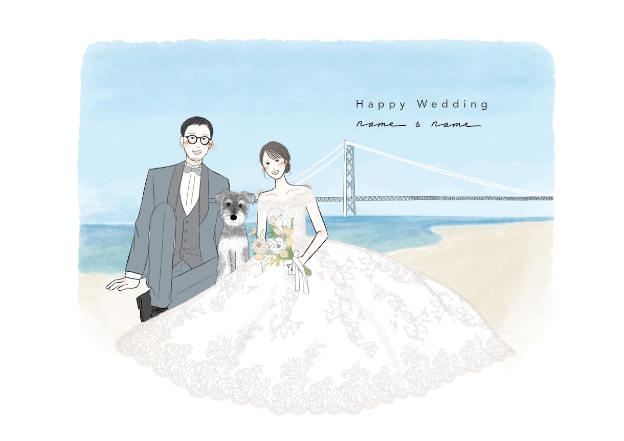 即対応 ◎！ゆる〜い大人可愛い似顔絵を描きます 記念日・婚姻届・プレゼント・ウェルカムボードなど イメージ6