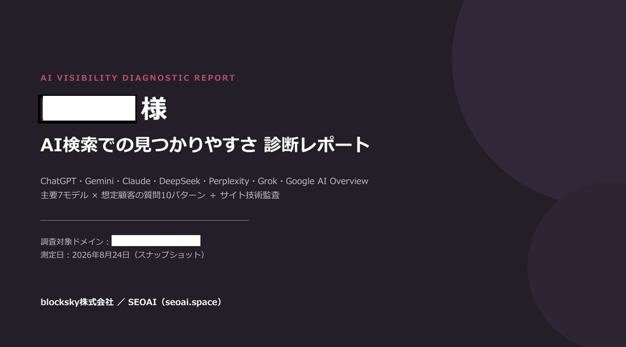 AIO対策｜7つのAIで自社と競合を診断します 言及・引用・順位を可視化し、専門家が改善策を提案 イメージ2