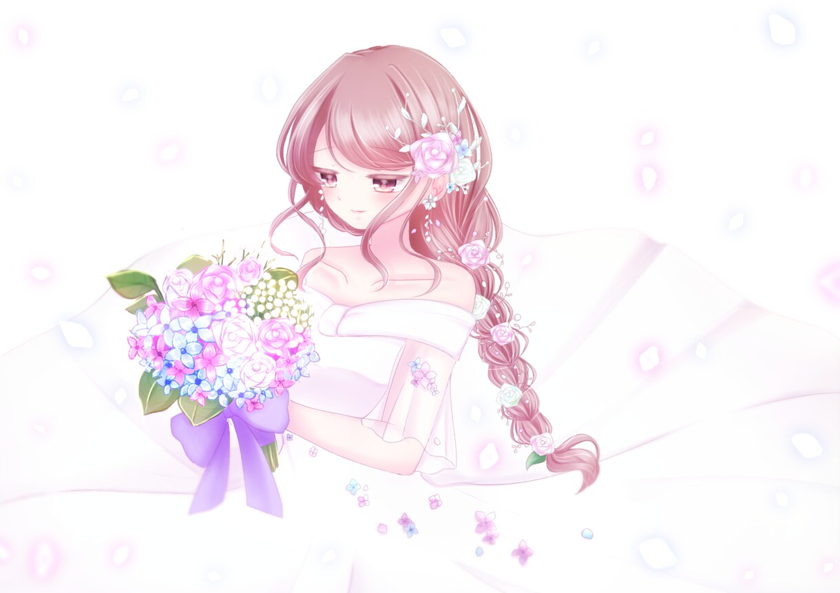 歌ってみたやサムネイルなどに使えるイラスト描きます キラキラつやつやな光が映える綺麗なイラストがモットー イメージ6