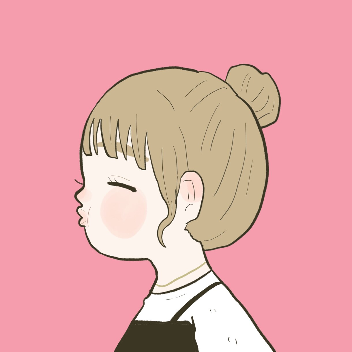 まるっとかわいい横顔アイコン描きます オシャレでゆるかわなイラストです【商用・二次利用可能】 イメージ3