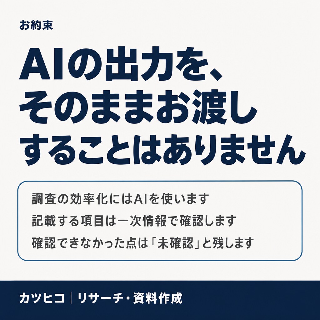 知りたいことをAIで徹底リサーチし資料1枚にします 検索する時間がない方へ。調べる・比較する・要点だけ渡すを代行 イメージ6