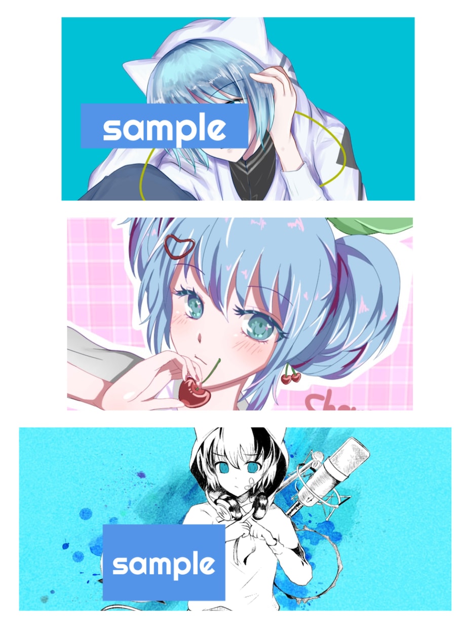 歌みた1枚絵描きます 即納修正可能！動画投稿応援します！ イメージ1
