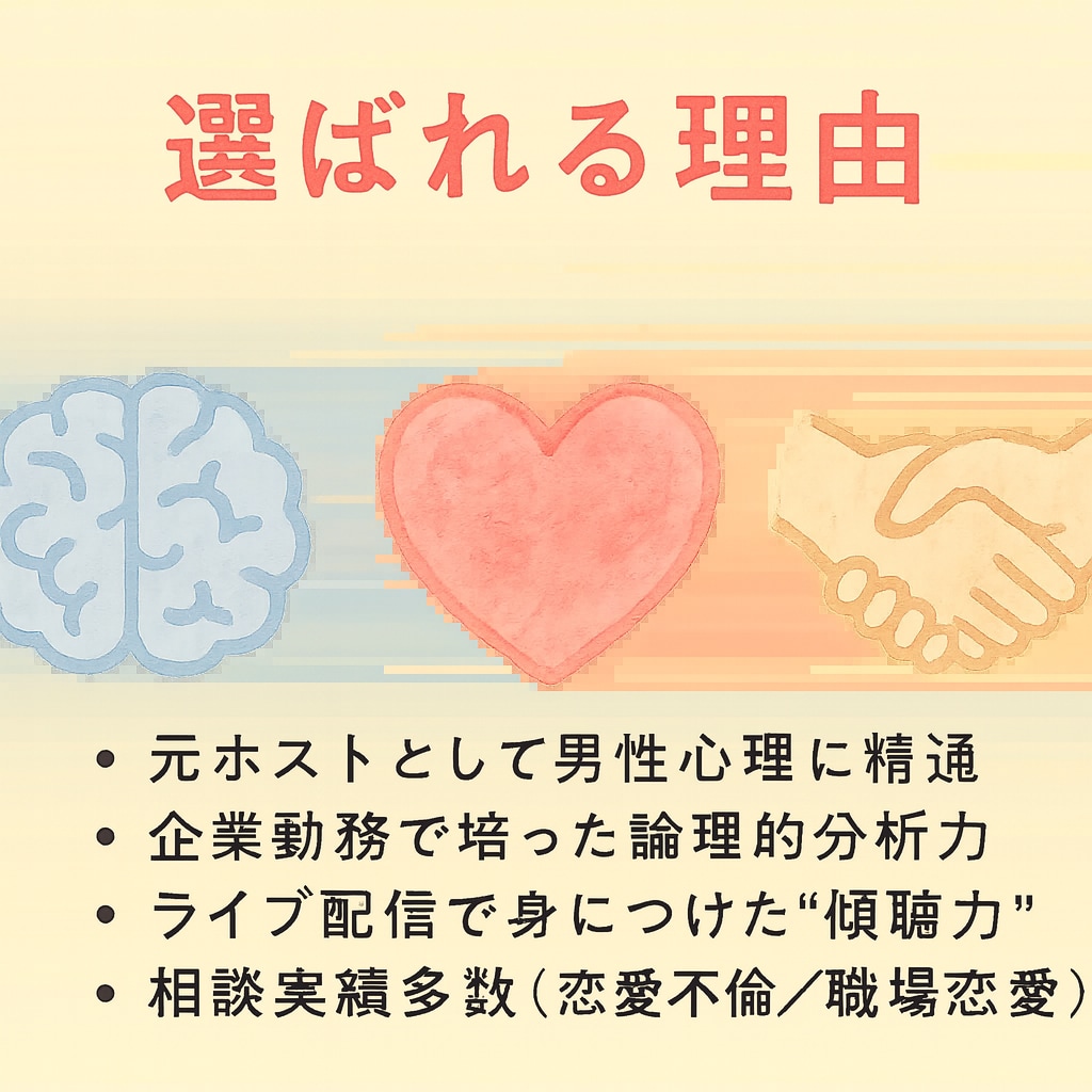 男性のホンネを教えます 【死ぬほど男心がわかる男】LINEの頻度や不満な方是非ご相談 イメージ7