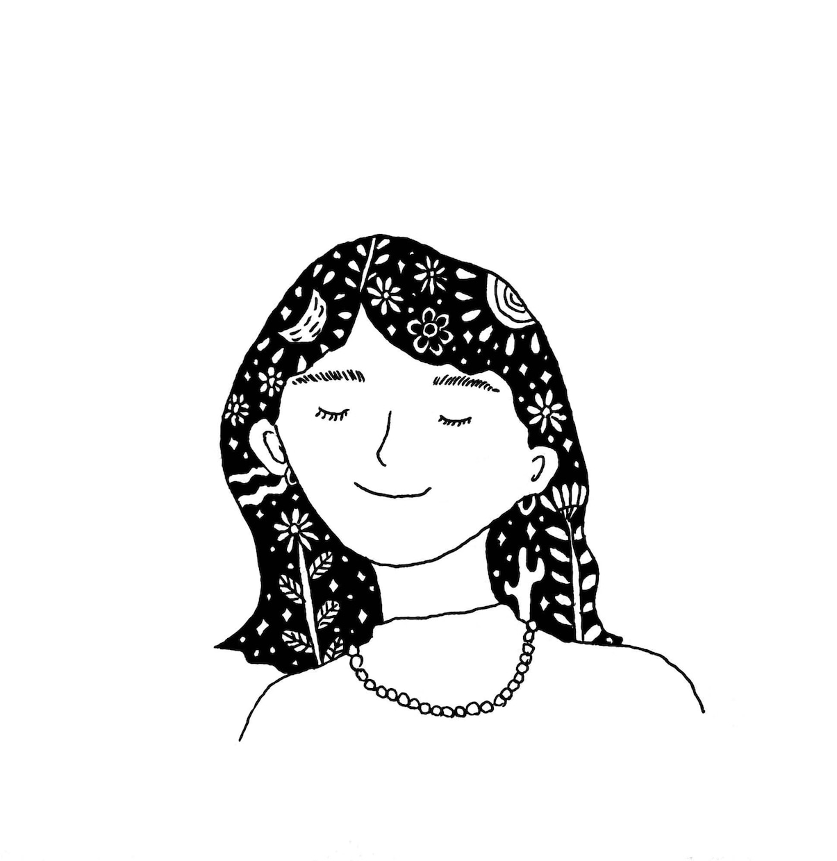 あなただけの特別な似顔絵描きます 手描きのイラスト。地球や宇宙との一体感を感じられます。 イメージ2