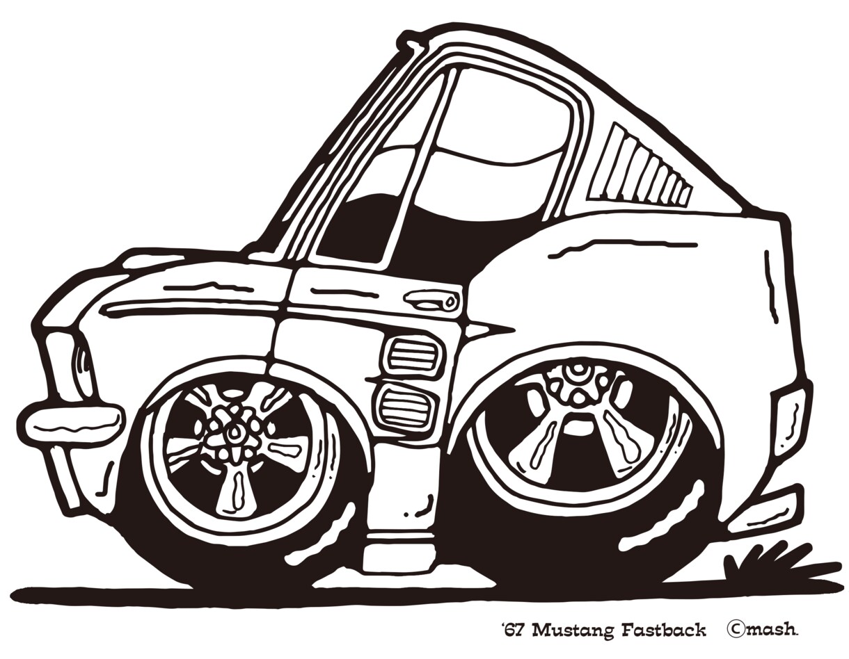 あなたの愛車を描きます 味わいのある手描きモノトーンデフォルメカーイラスト イメージ4