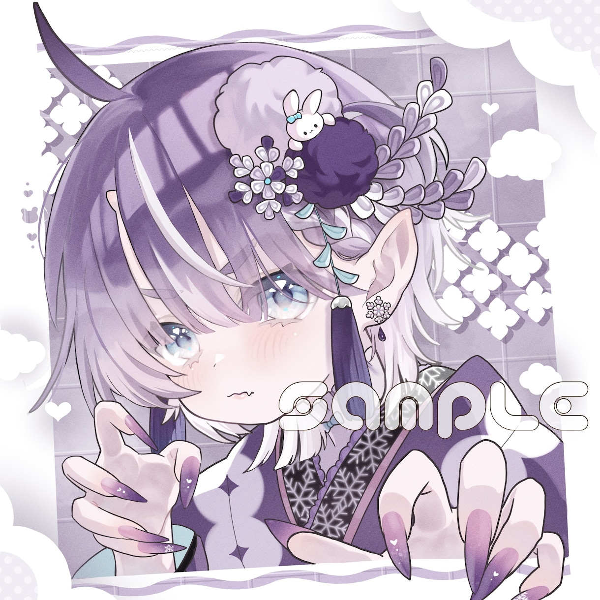 アイコンイラストを描きます。口開け差分つきます ラフ修正無制限。あなただけのアイコンを作成します。 イメージ1