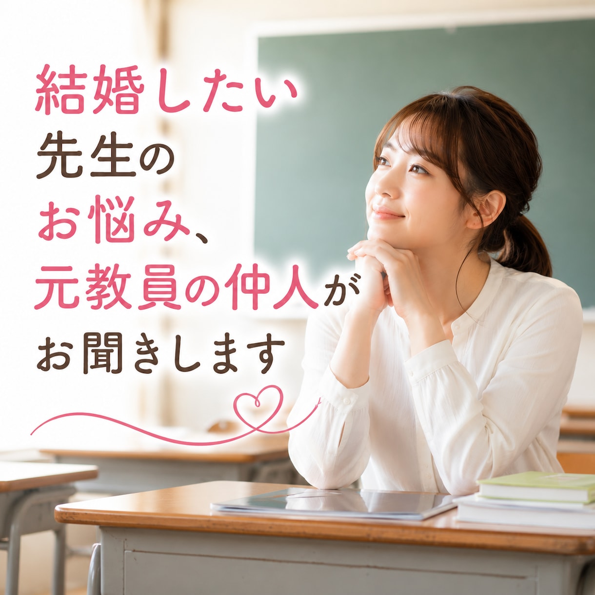 結婚なんて無理…と悩む先生のお話聞きします 恋愛・婚活に疲れた先生を否定せず支えます イメージ1