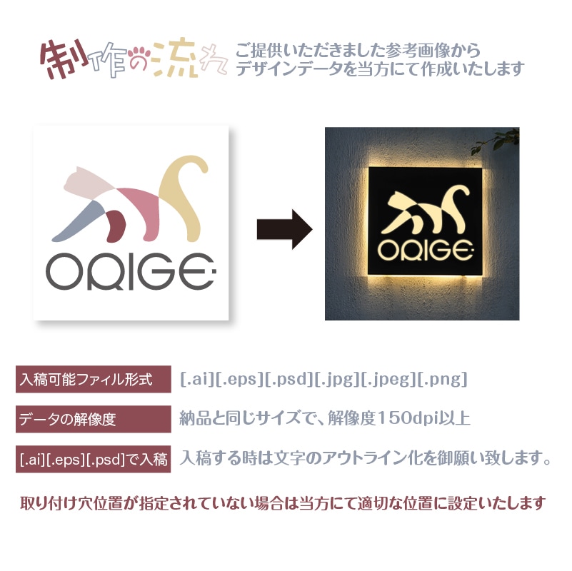LED超薄型金属看板 表札を製作します 電飾看板 室外 ライトサイン ステンレス製 集客 イメージ2
