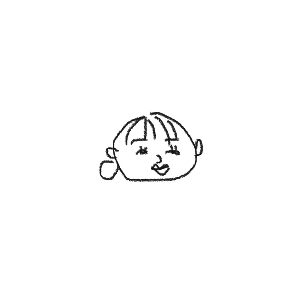 指でかいてます シンプルでぬけてる、なんかいい似顔絵 イメージ2
