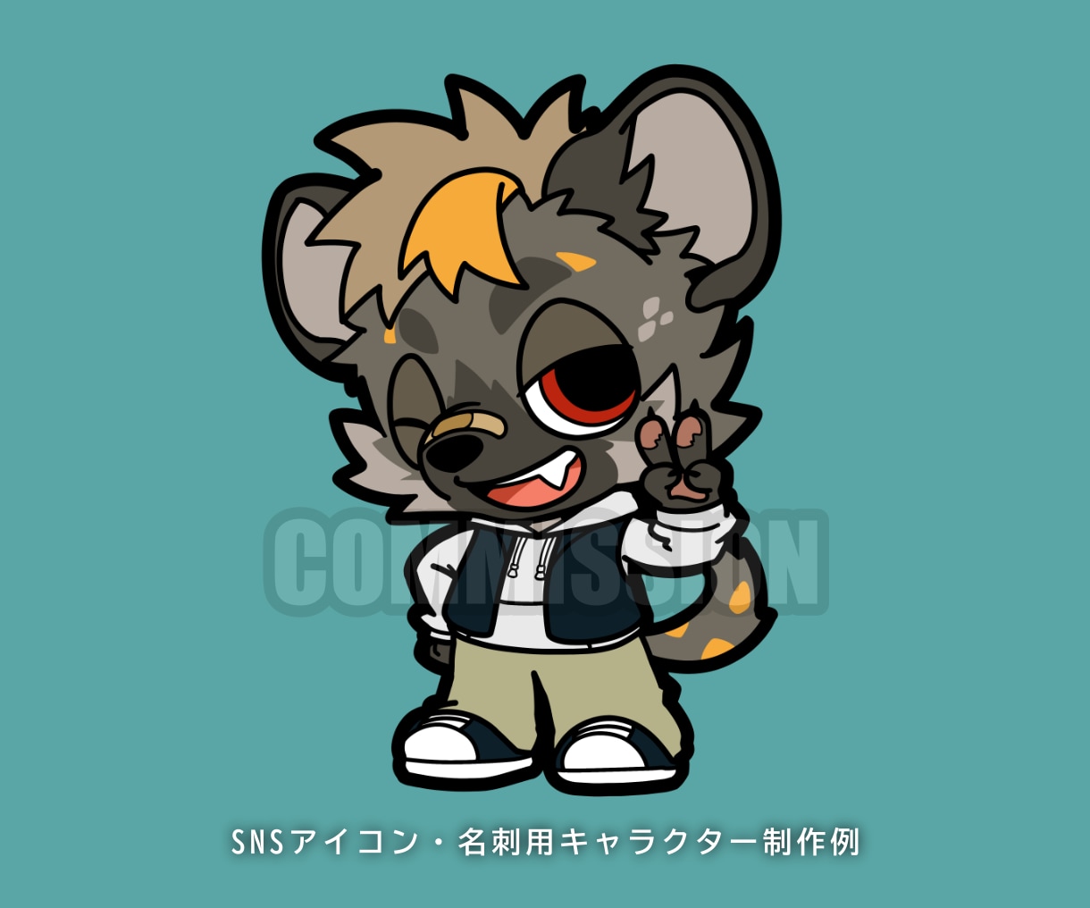 SNSアイコンに！かっこかわいい動物キャラ描きます ストリート系！かっこかわいい動物キャラ作成｜修正無制限 イメージ9