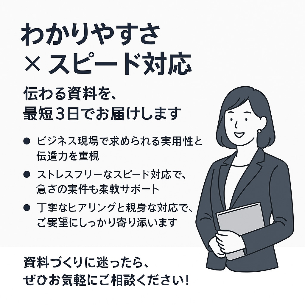 迅速×高品質ビジネスPowerPoint代行します 事務のプロが速攻対応✨伝わるパワポ資料作成【最短3日】 イメージ2