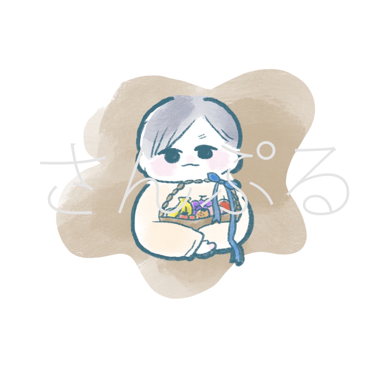 やさしい似顔絵アイコン描きます 鉛筆と水彩タッチで描いたやさしい似顔絵アイコンを作成します。 イメージ5