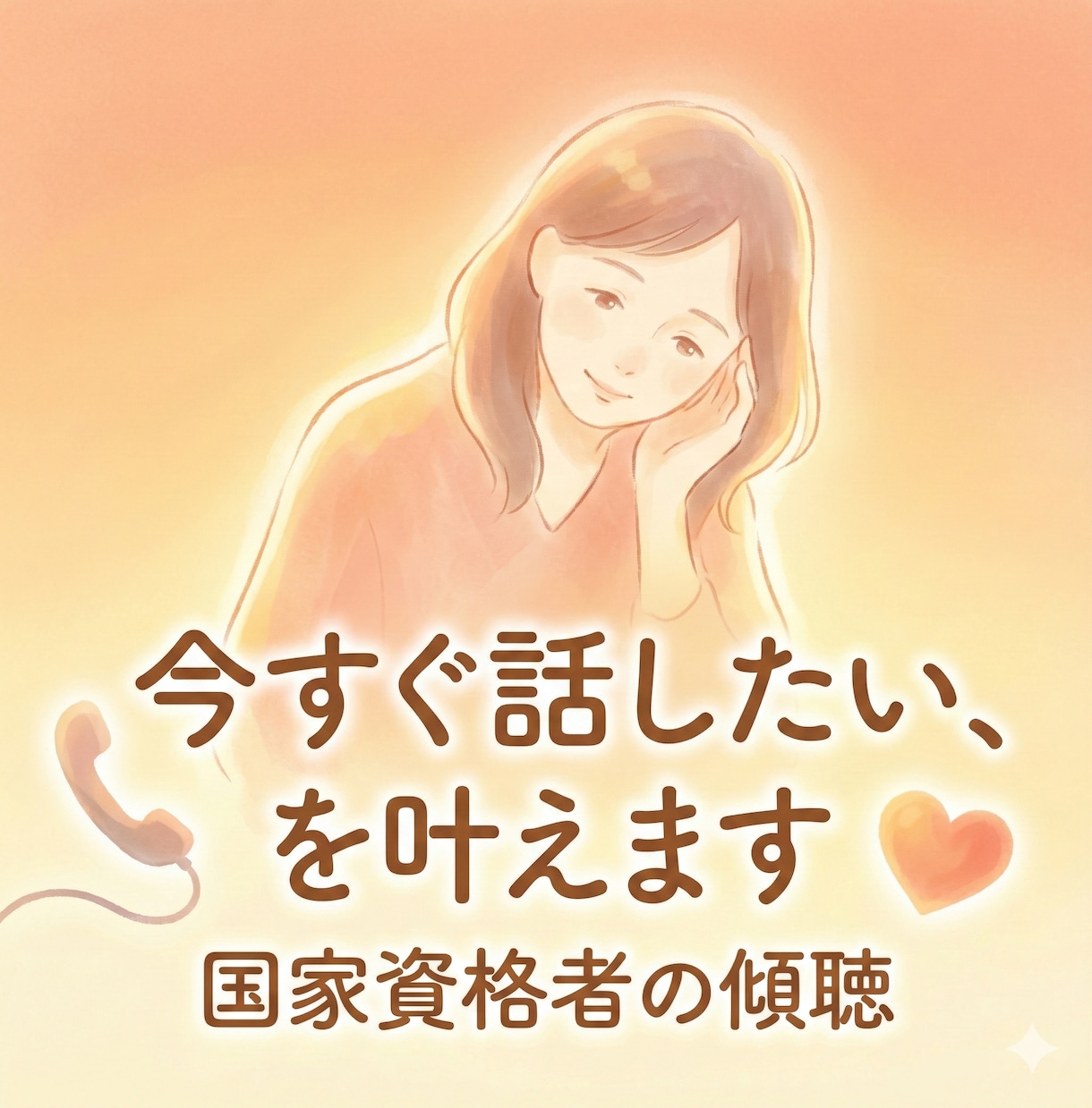 心のモヤモヤ聴かせてください｜やさしく寄り添います 誰にも言えない気持ち、ひとりで抱えていませんか？ イメージ1