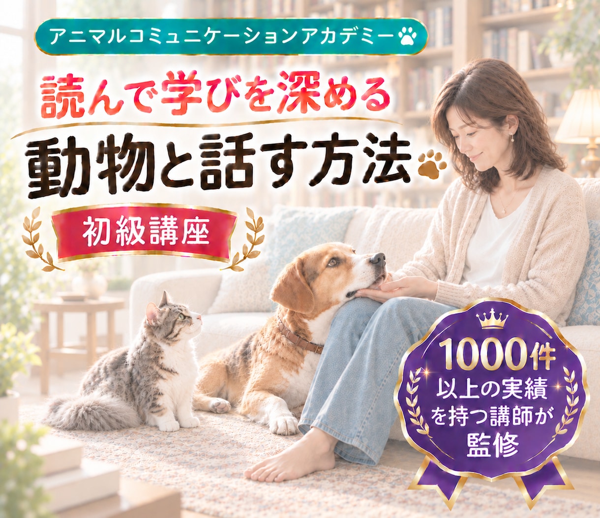 心理学で学ぶアニマルコミュニケーション講座します 感受性や共感力が高く優しいセラピスト気質向け＊書くワーク イメージ1