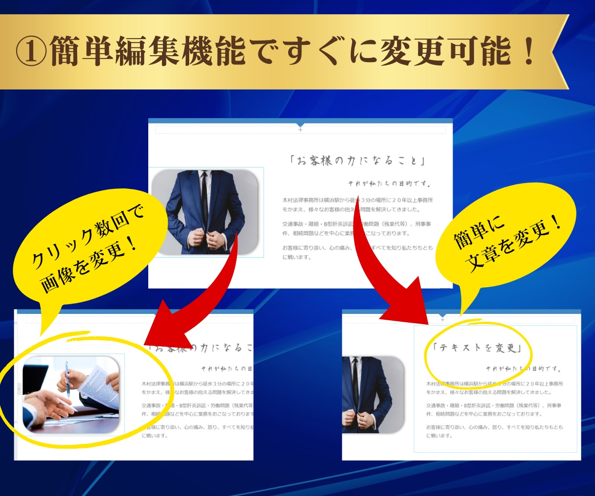 歴9年がノーコードの更新可能ホームページ作成します ワードプレス対応！SEO・画像・修正無制限！会社～個人 イメージ2