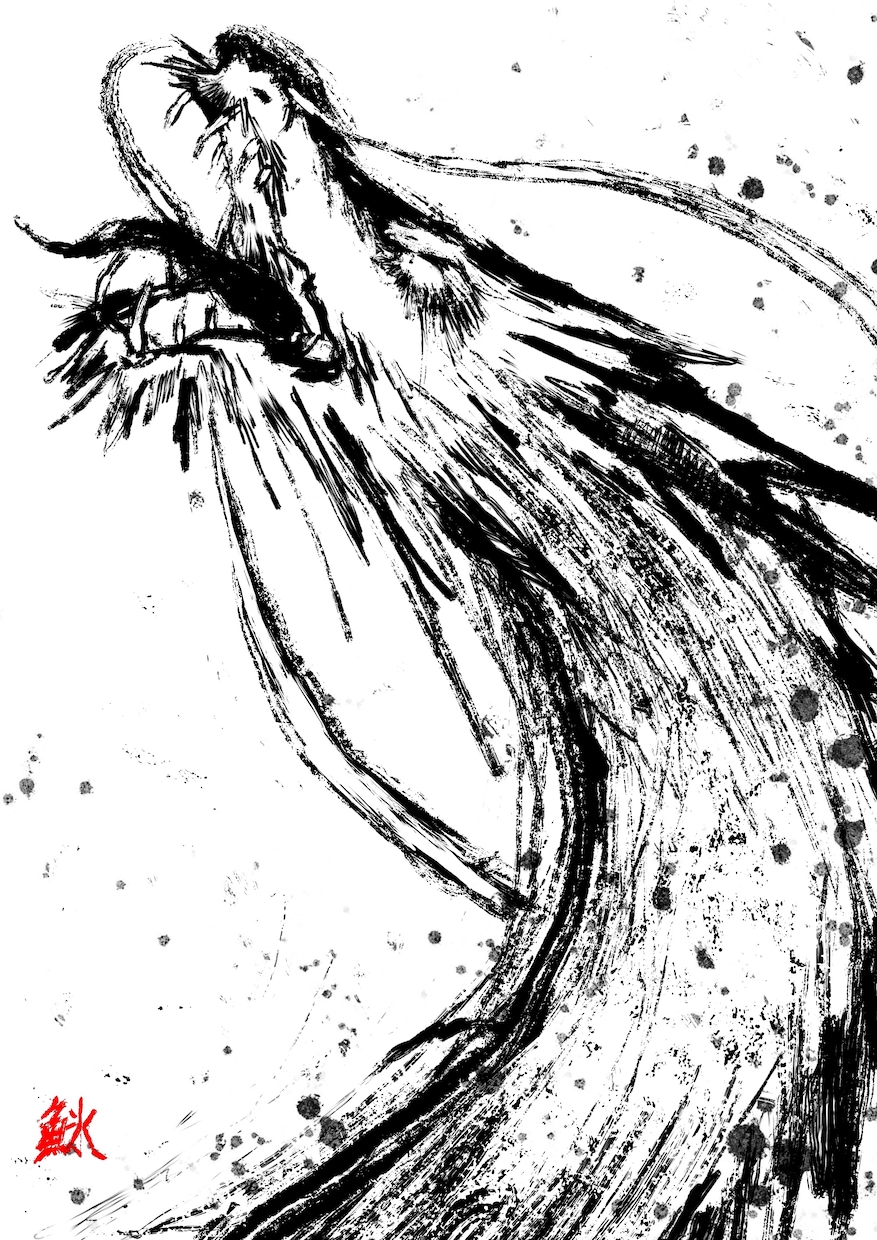 墨絵デジタルでイラストを作成します 墨絵デジタルは目立ってカッコイイぞ！ イメージ2