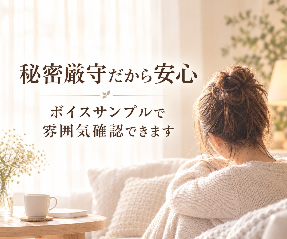 不安を抱えているあなたへ。丁寧に耳を傾けます あなたの心を大事に大切に。寄り添います イメージ2