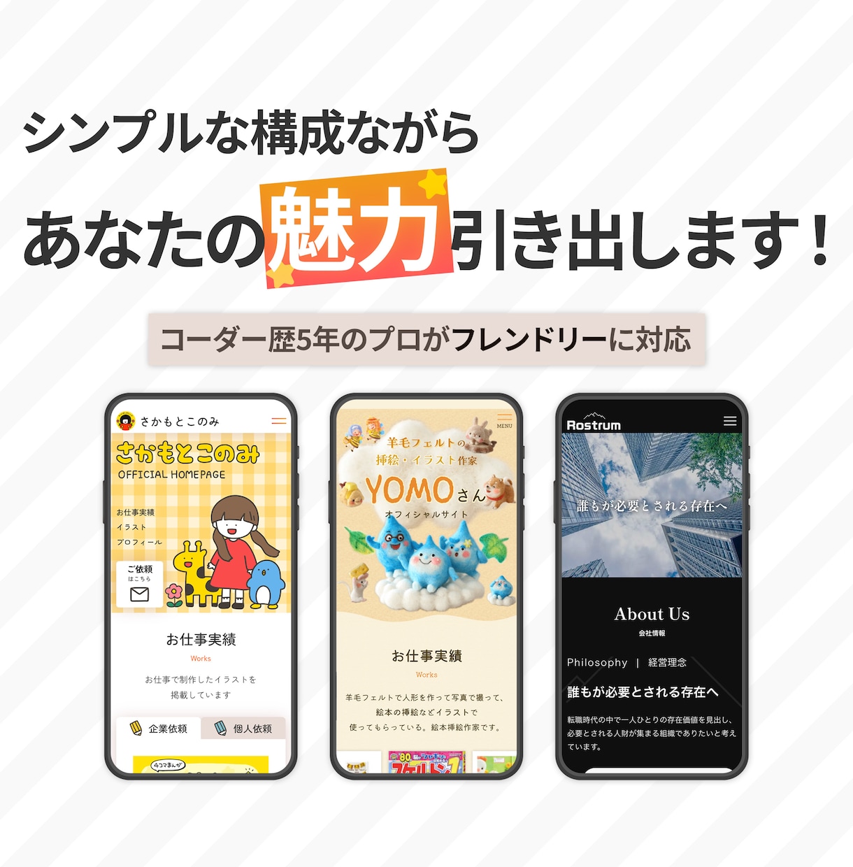 あなたの規模に合わせたホームページ制作します 維持費なども極力抑えたホームページを提案・制作します イメージ1