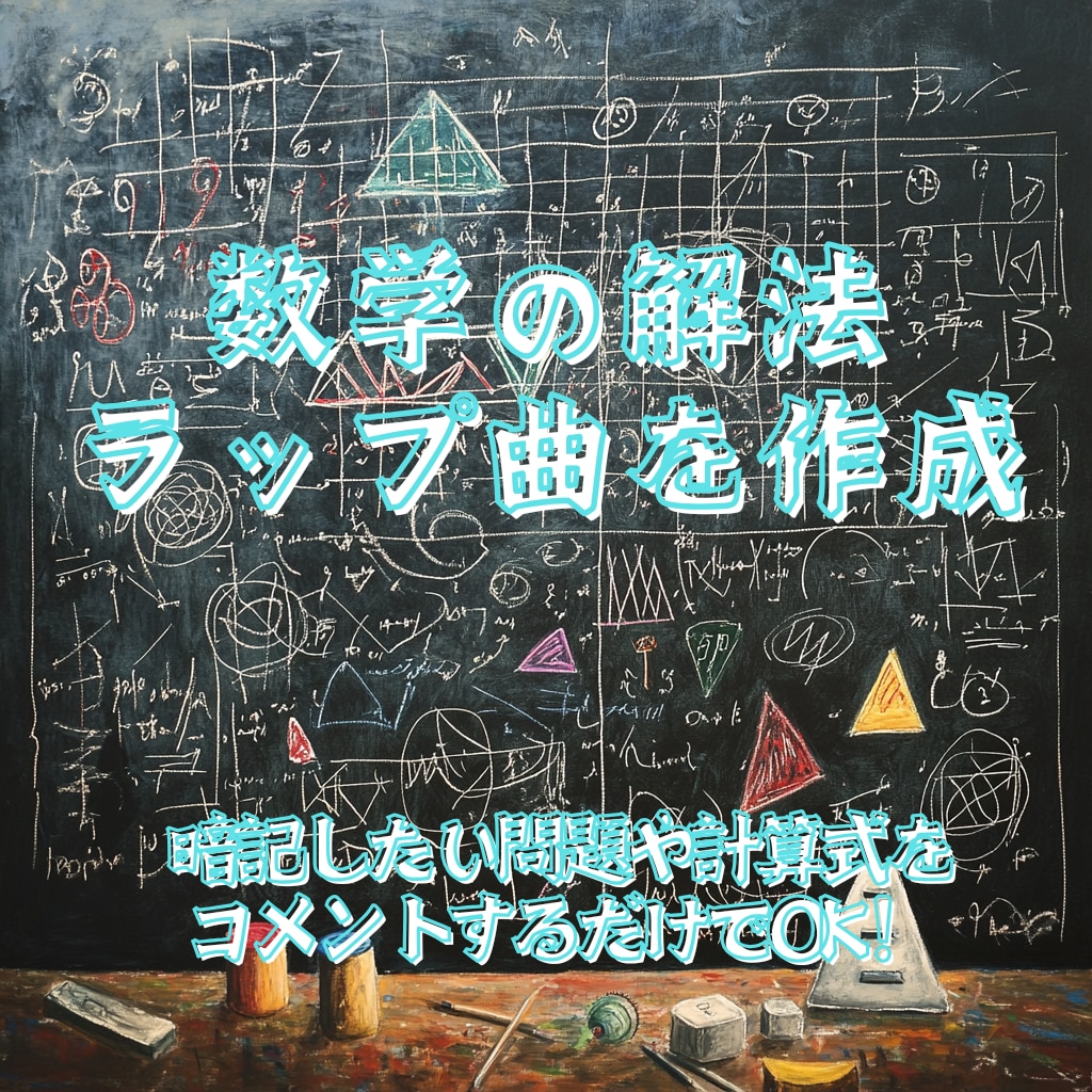 数学の解法ラップを作成します 暗記したい内容をコメントするだけで生成可能！ イメージ1