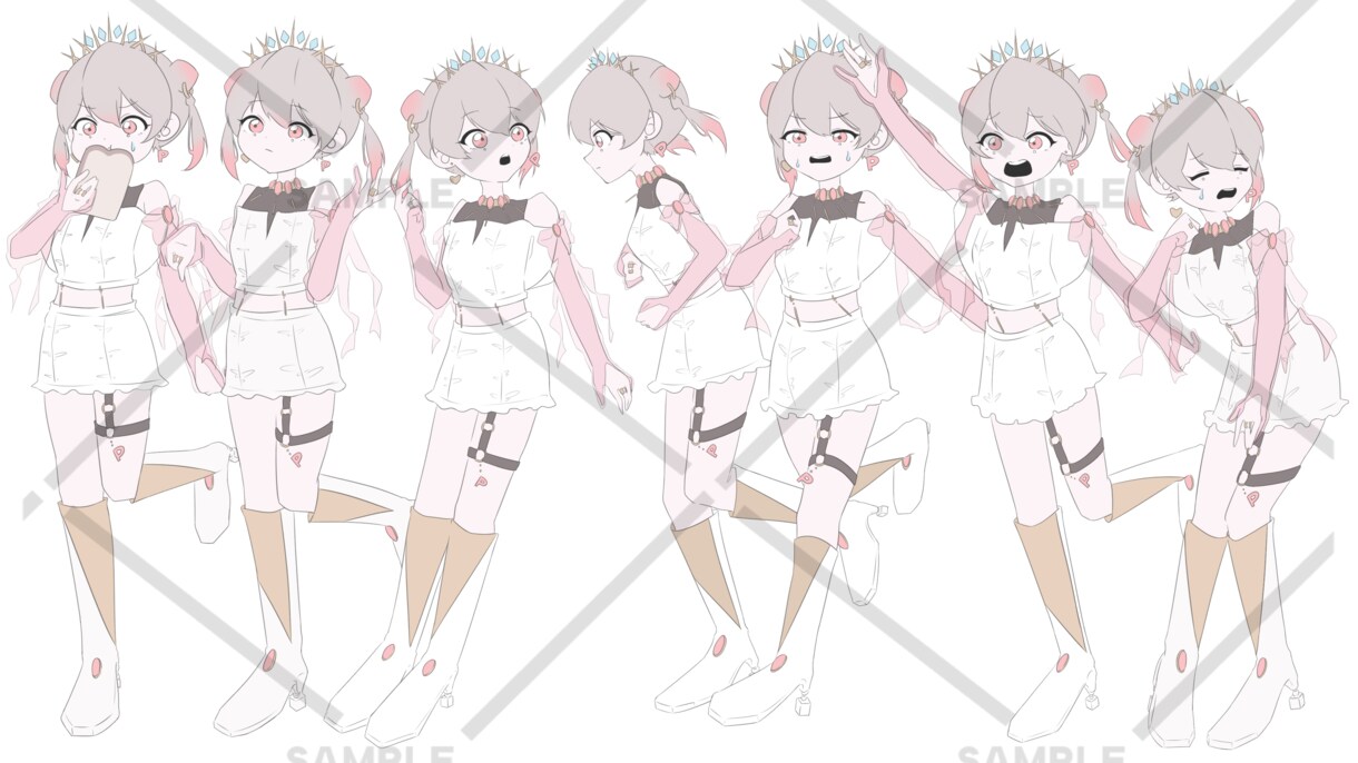 ちび等身女の子かきます SDすぎない、自然な可愛さの低等身イラスト イメージ1