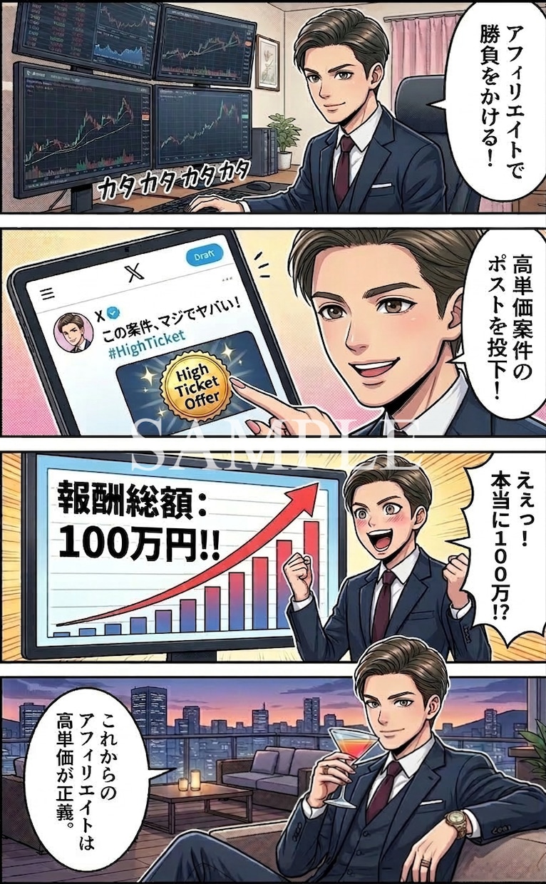 企業広告・LP向けの4コマ漫画・イラストを描きます 4コマ人物の表情・セリフ・画風などのご希望にお応えします❗️ イメージ5