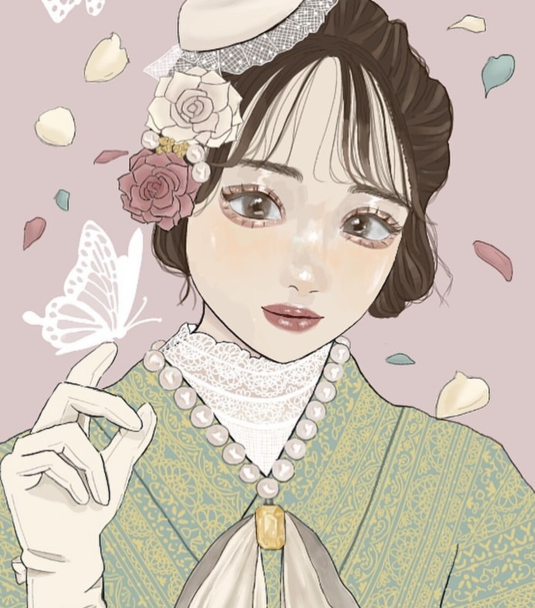 韓国ぽい可愛い女の子の似顔絵やアイコン作成します 思わず目に止まる可愛くておしゃれなイラスト描きます イメージ3