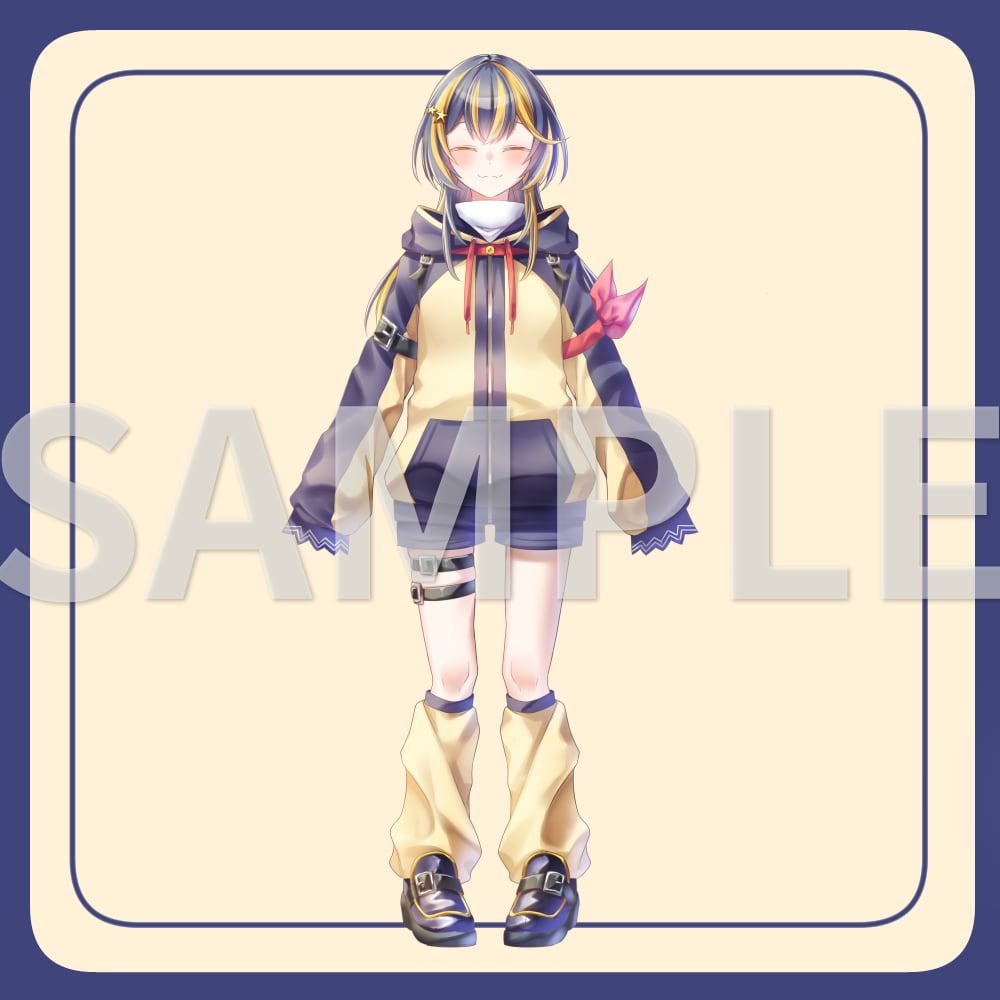 表情パーツ分け済パーカー少女立ち絵を販売します パーツを組み合わせて自由に表情差分を作れます イメージ3