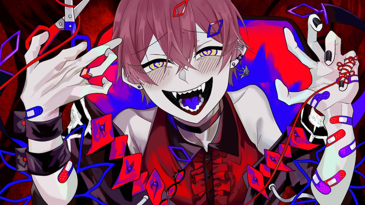 サムネイルイラスト、MV用イラストを作成します 【歌ってみた向け】本家様に絵柄寄せ、個性出し対応可能です。 イメージ5