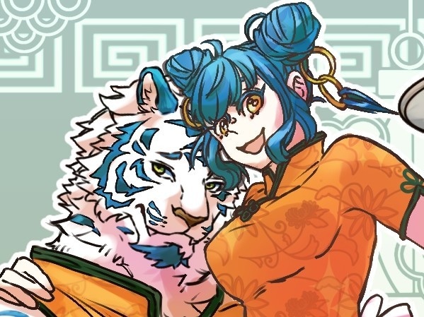 人外×女の子の夢絵・カップルイラスト描きます 人外×女の子専門です。獣人・異形頭・異形・ロボットも◎ イメージ1