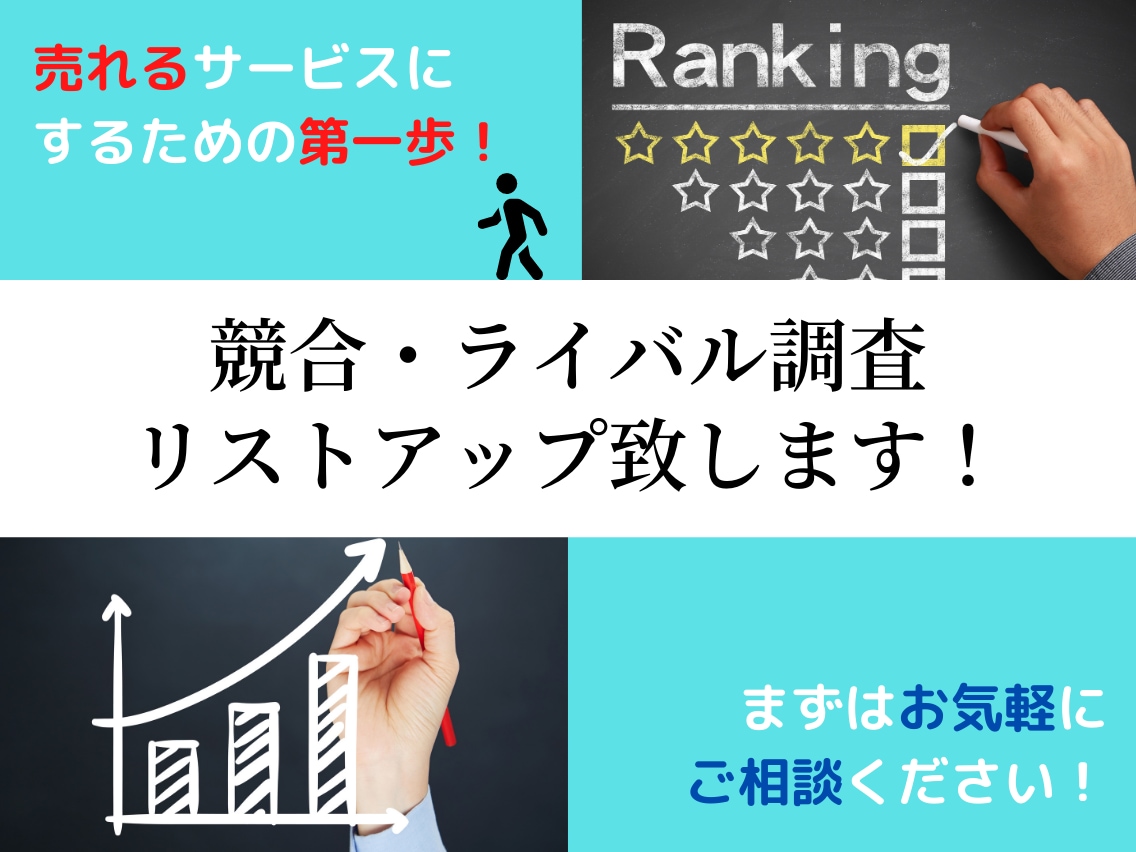 ココナラで売れてる出品サービス・商品を調べます ライバルサービスがパッ！と見て分かるリストで売上UPに繋がる イメージ9