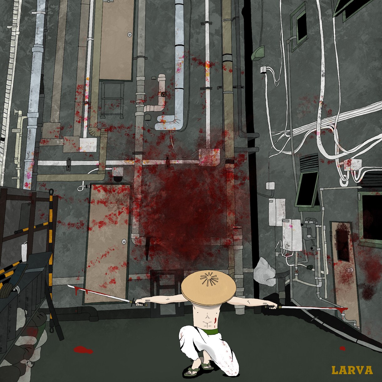 クールなイラストを制作しています 侍二刀流のイラスト・アイコン作成 イメージ1