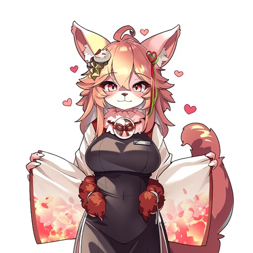 もふもふ可愛いケモミミ女の子イラスト描きます ちょっと大胆であざと可愛いケモミミキャラクターを制作します。 イメージ3