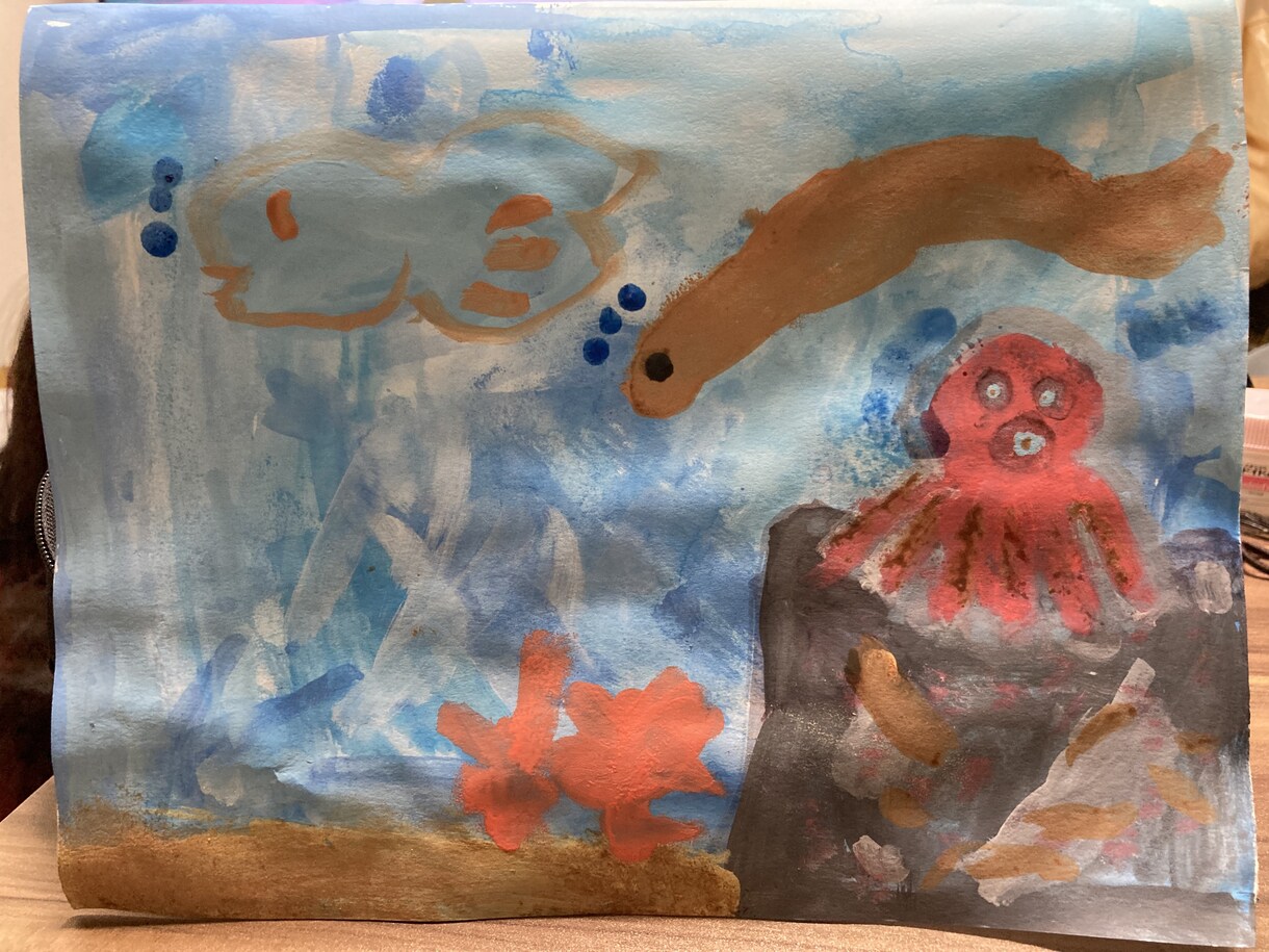 子どもの独創的な発想で描く絵をお届けします 子どもがその時の思いつきで描く世界に1枚の絵 イメージ1